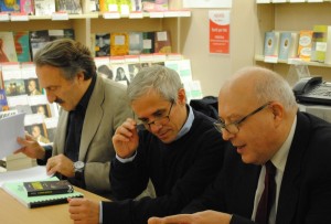 Fabrizio giustino, Aldo Penna, Tano Grasso. Napoli libreria Feltrinelli